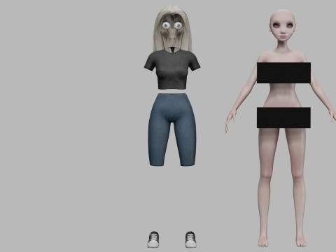 Cute pretty woman V28344 Modello 3D