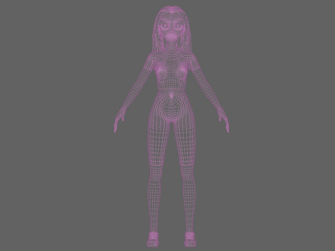 Cute pretty woman V28344 Modello 3D