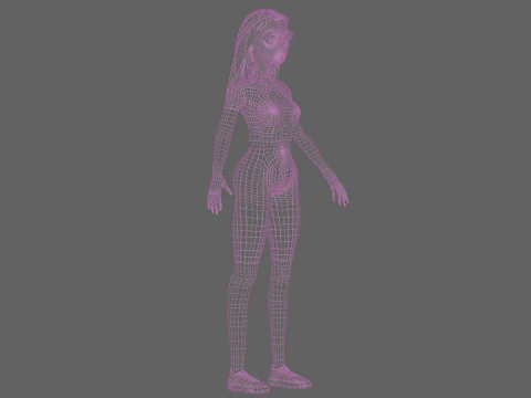 Cute pretty woman V28344 3D Model