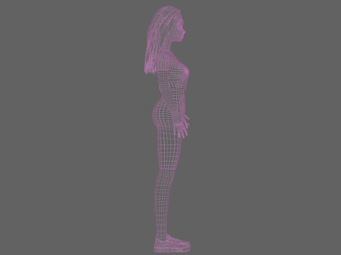 Cute pretty woman V28344 Modello 3D