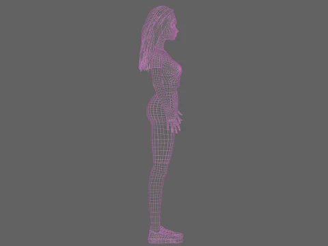 Cute pretty woman V28344 3D Model