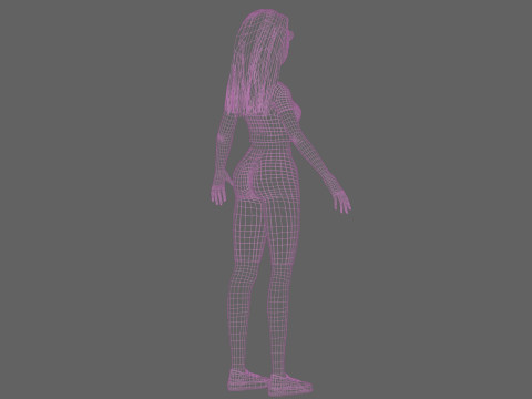 Cute pretty woman V28344 Modello 3D