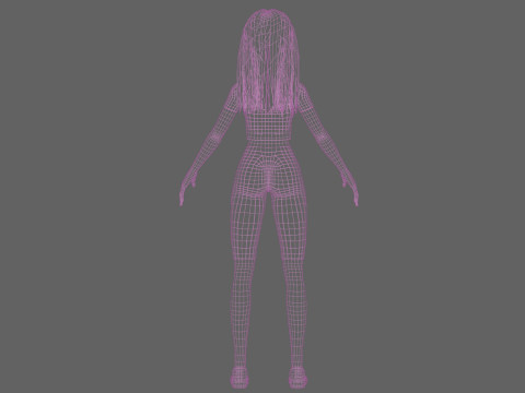 Cute pretty woman V28344 Modello 3D