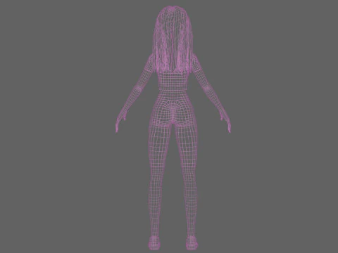 Cute pretty woman V28344 3D Model