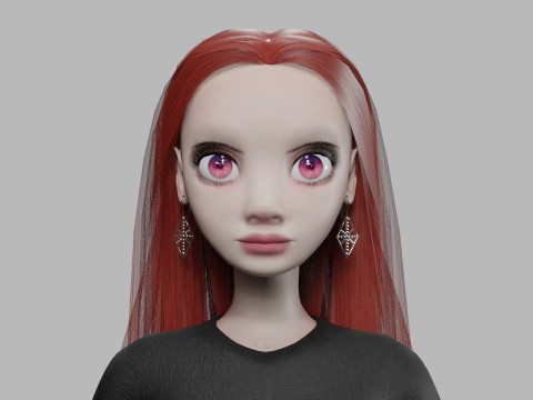 Cute sweet woman V29112 3D Model
