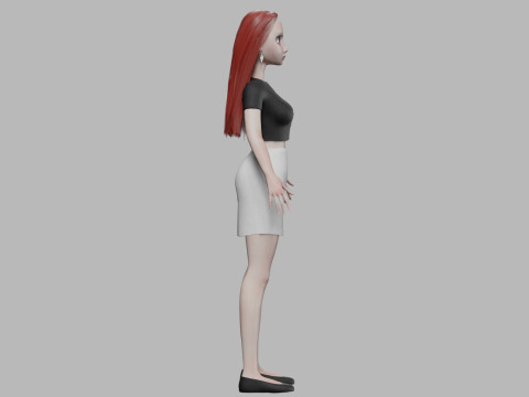 Cute sweet woman V29112 3D Model
