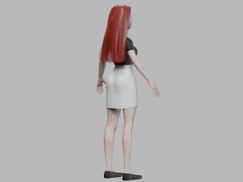 Cute sweet woman V29112 3D Model