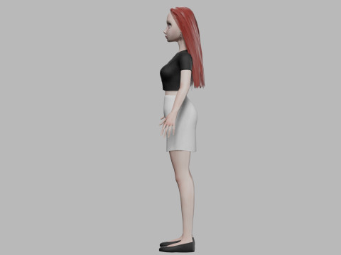 Cute sweet woman V29112 3D Model