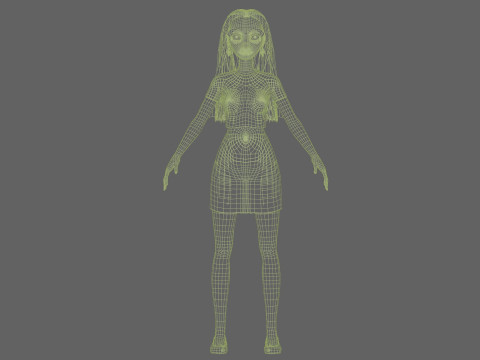 Cute sweet woman V29112 3D Model