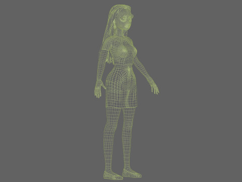 Cute sweet woman V29112 3D Model