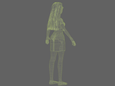 Cute sweet woman V29112 3D Model