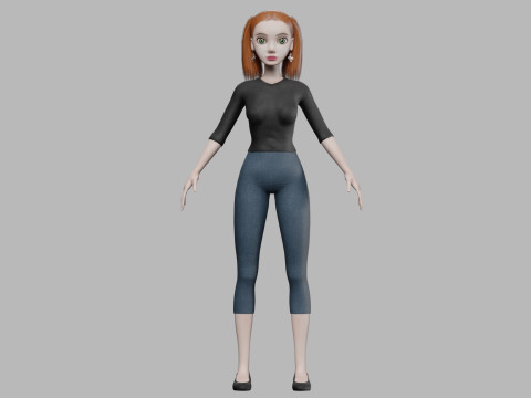 Cute young woman V23034 Modelo 3D