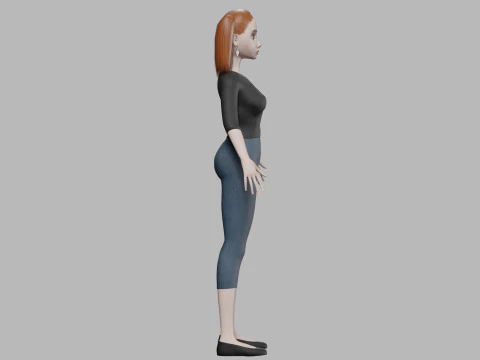Cute young woman V23034 3D Model