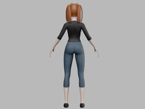Cute young woman V23034 Modelo 3D