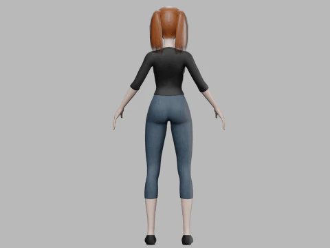 Cute young woman V23034 3D Model