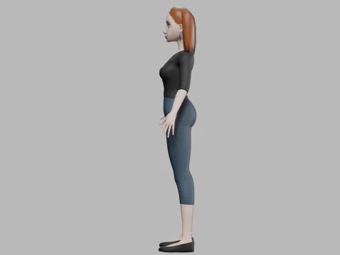 Cute young woman V23034 3D Model