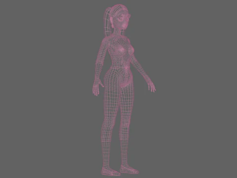 Cute young woman V23034 3D Model