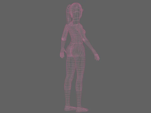 Cute young woman V23034 3D Model