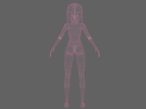 Cute young woman V23034 3D Model