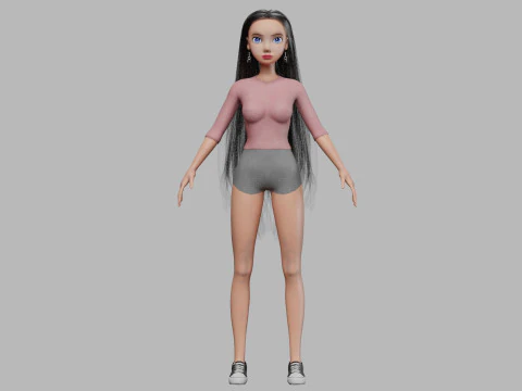 Lovely basic woman V33762 3D Model