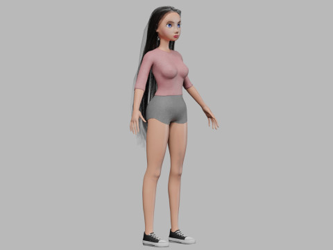 Lovely basic woman V33762 Modelo 3D