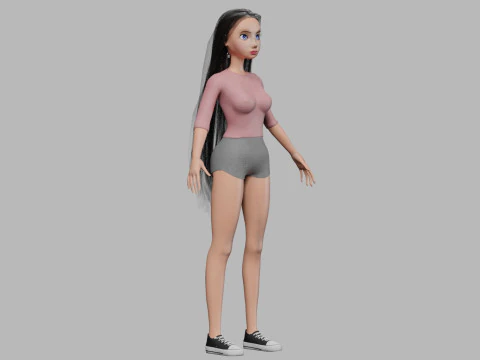 Lovely basic woman V33762 3D Model