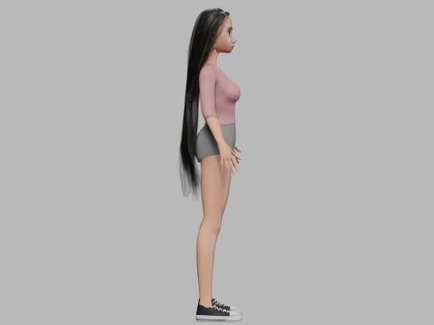 Lovely basic woman V33762 Modelo 3D