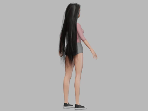 Lovely basic woman V33762 3D Model