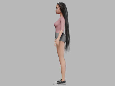 Lovely basic woman V33762 Modelo 3D