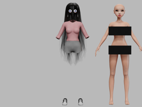 Lovely basic woman V33762 Modelo 3D