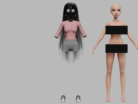 Lovely basic woman V33762 3D Model