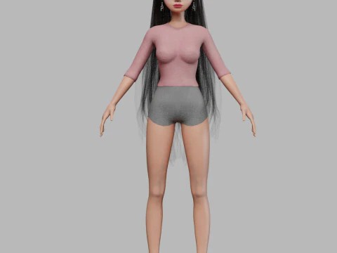 Lovely basic woman V33762 3D Model