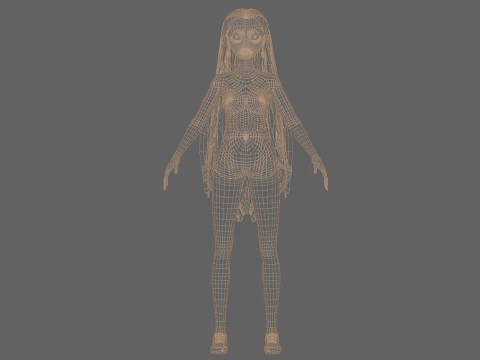 Lovely basic woman V33762 3D Model
