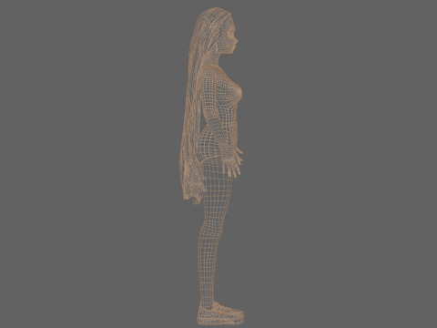 Lovely basic woman V33762 Modelo 3D