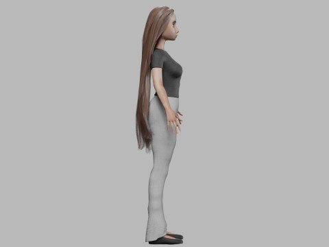 Lovely cartoon woman V30947 Model 3D
