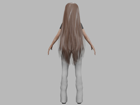Lovely cartoon woman V30947 Model 3D