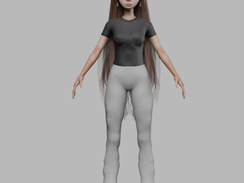 Lovely cartoon woman V30947 Model 3D