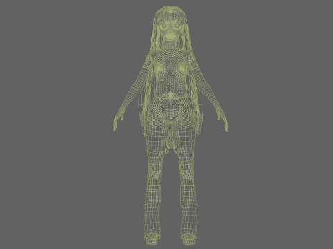 Lovely cartoon woman V30947 Model 3D