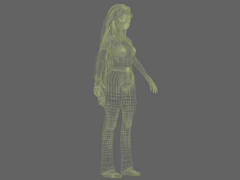 Lovely cartoon woman V30947 Model 3D