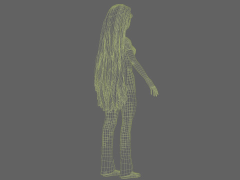 Lovely cartoon woman V30947 Model 3D