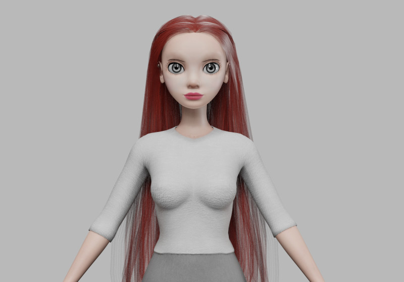 Lovely cute woman V31201 Modelo 3D .c4d .max .obj .3ds .fbx .stl .blend 