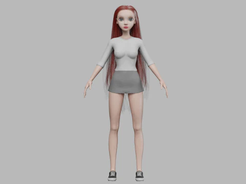 Lovely cute woman V31201 3D Model