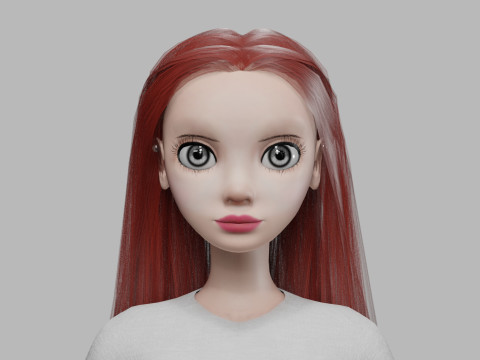 Lovely cute woman V31201 Modelo 3D