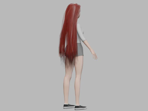 Lovely cute woman V31201 3D Model