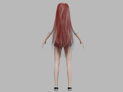 Lovely cute woman V31201 Modelo 3D