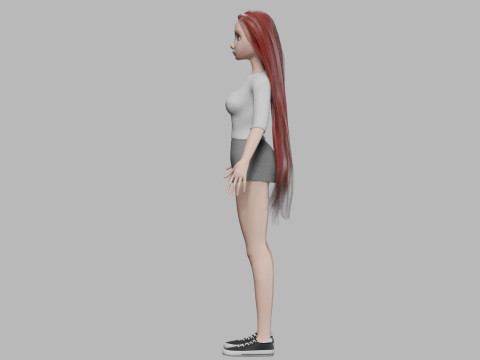 Lovely cute woman V31201 Modelo 3D
