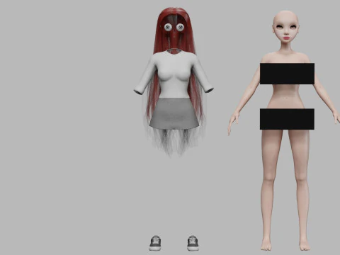 Lovely cute woman V31201 3D Model