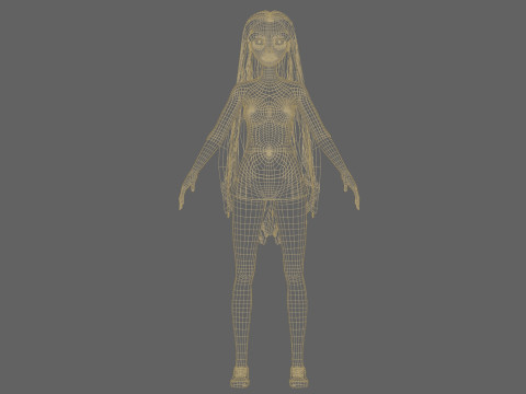 Lovely cute woman V31201 Modelo 3D