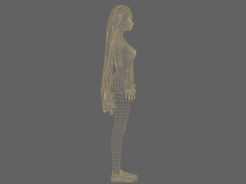 Lovely cute woman V31201 Modelo 3D