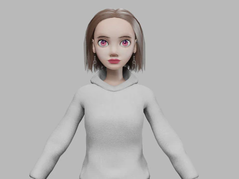 Mulher bem b&aacute;sica V32519 Modelo 3D